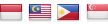 Indonesia, Malaysia, Phillipines, Singapore Flags